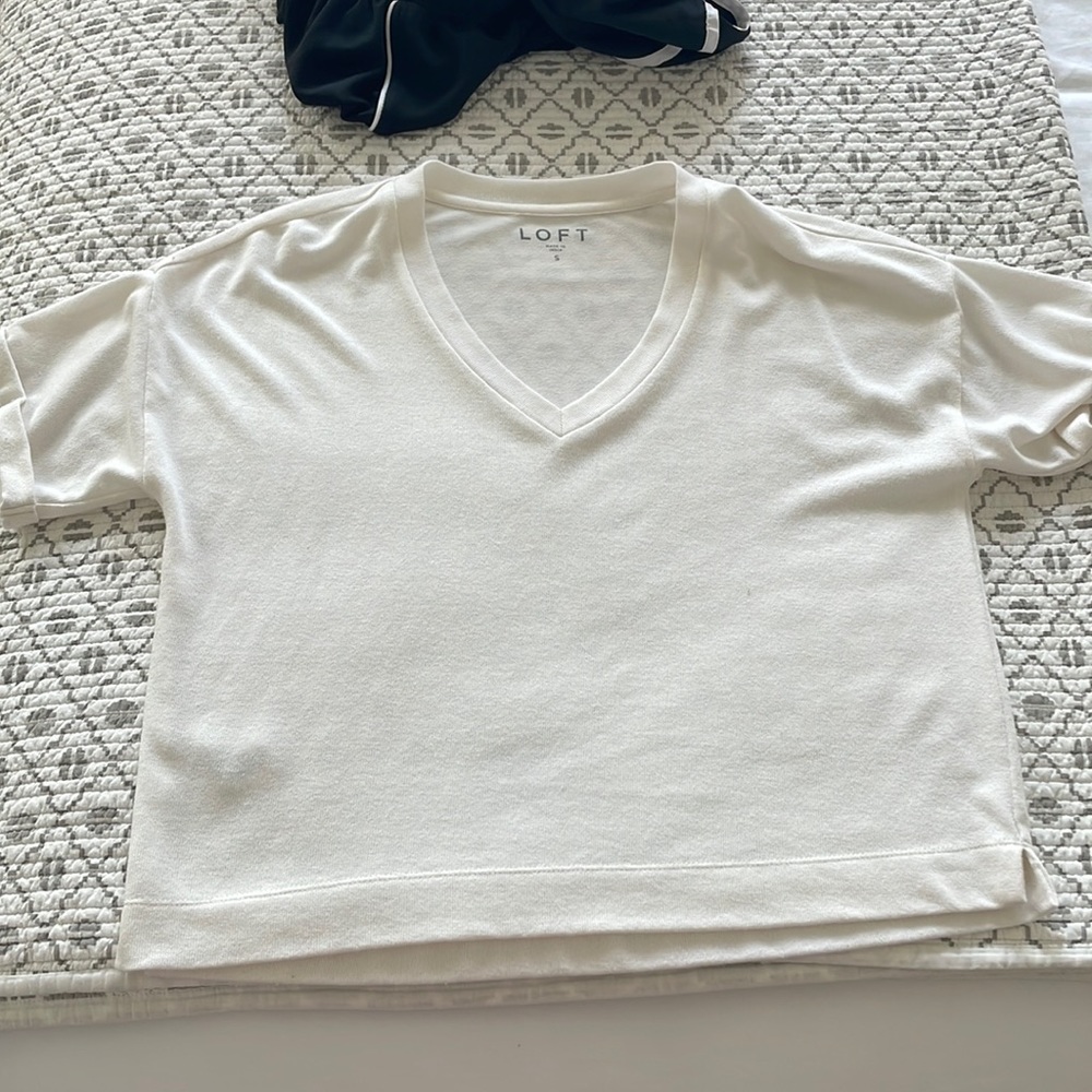 Loft Basic Tee Off-White Great Condition Small - image 2